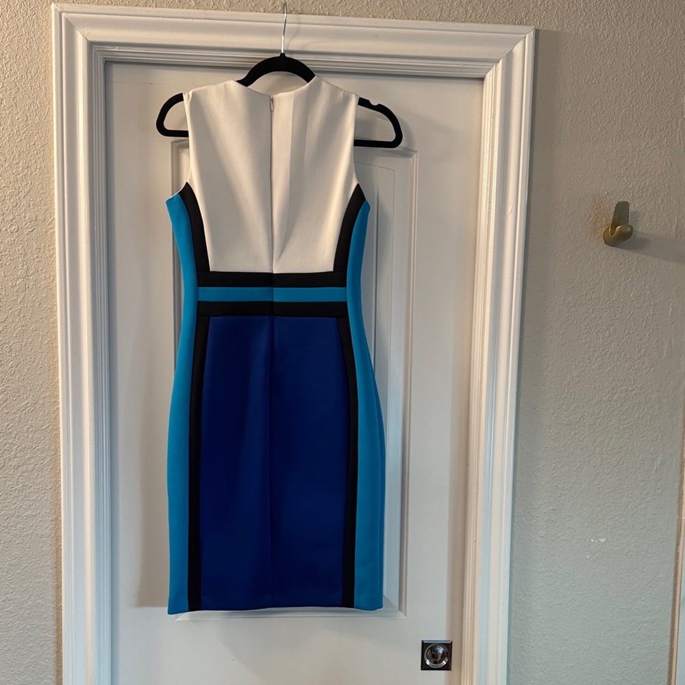 Calvin Klein Blue and White Mini Dress - Picture 3 of 3